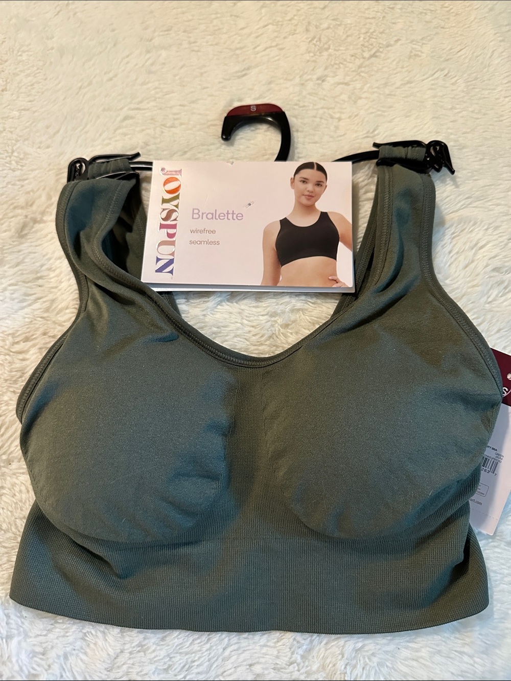 Olive Green Wirefree Bralette by Joyspun